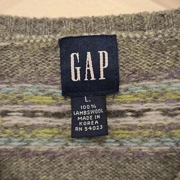 Women's‎ Large Lambs Wool Cardigan Scandigirl Cabin Fair Isle Lagenlook Scandi - Picture 2 of 3